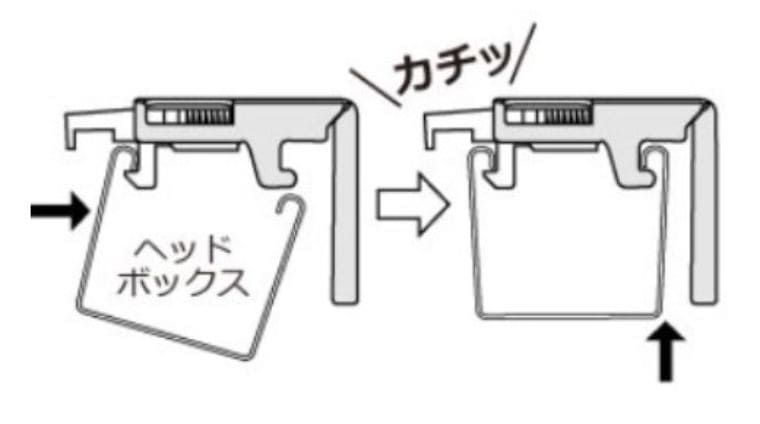 カーテンレールにブラインドを取付