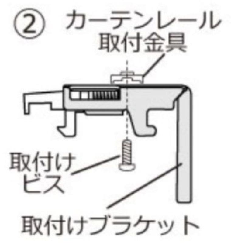 カーテンレールにブラインドを取付