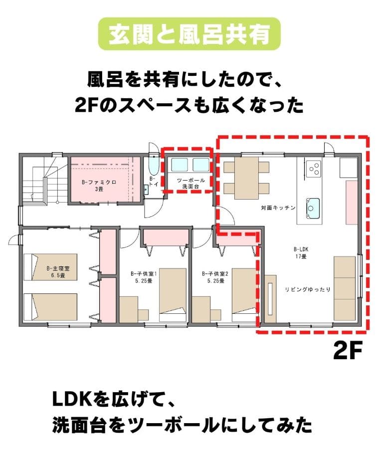 普通の家を二世帯にリフォーム