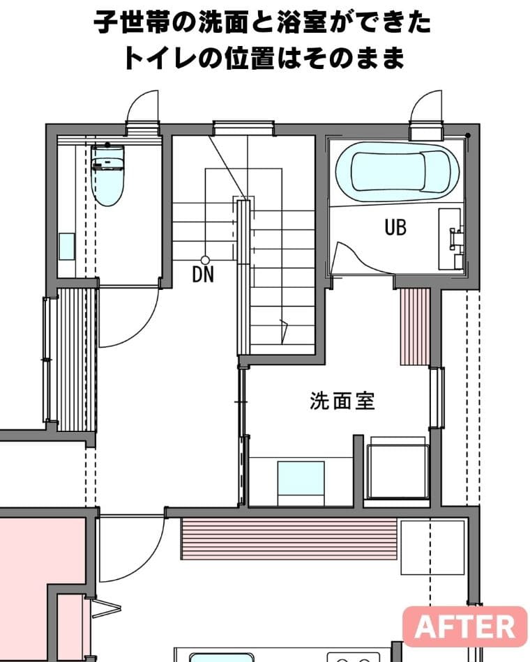 二階だけのリフォームで二世帯住宅